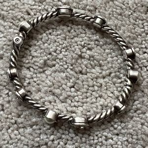 Brighton Crystal & Pearl hinge bracelet